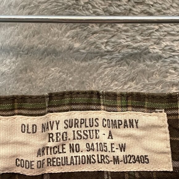 Old Navy Men Classic Preppy Y2K Plaid Older Brother Flat Front Chino Short 38 - Picture 4 of 9